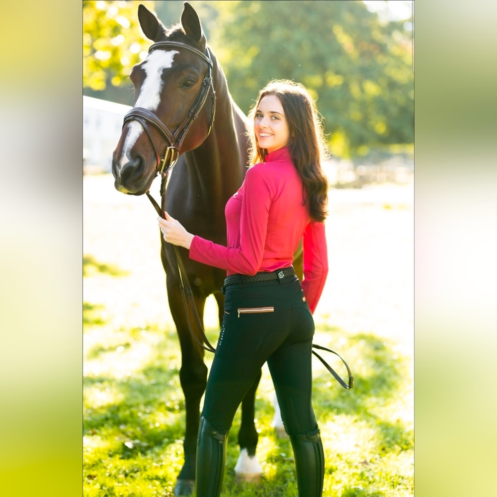 KL Select Gabrielle 30R FS Black/Cognac Riding Breeches